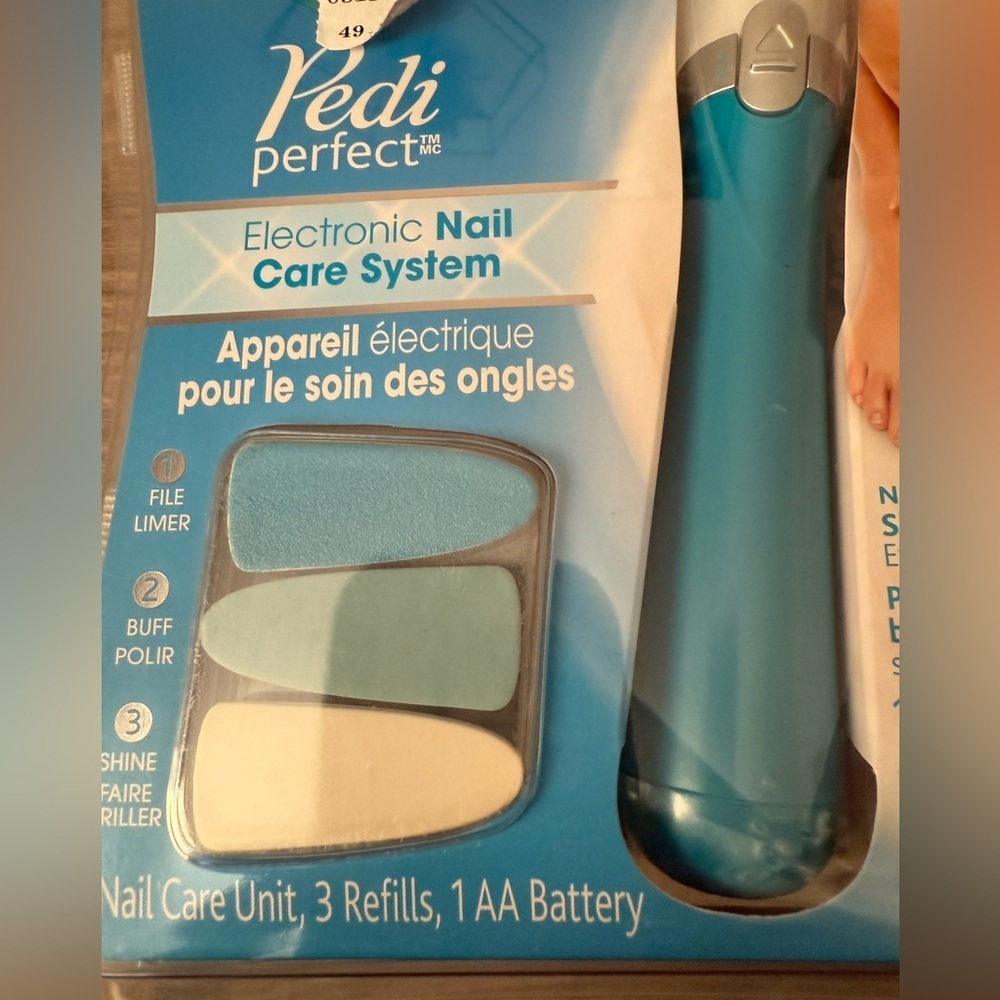 Amopé Pedi Perfect Electronic Nail Care System 3 Refills New Battery Operated - Picture 4 of 6